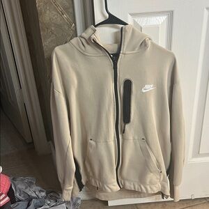 Nike Light Tan Zip-Up Hoodie